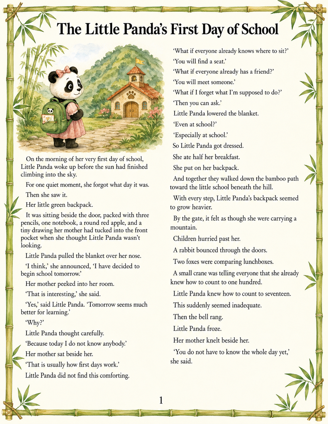 The Little Panda's First Day of School - Page 2