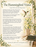 Happy National Hummingbird Day | The Hummingbird Visitor Printable Story