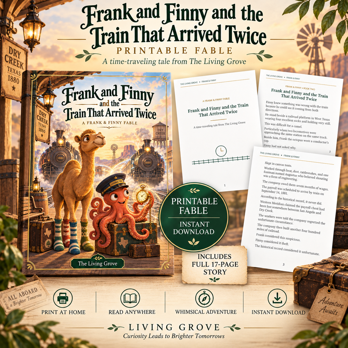 Frank and Finny and the Train That Arrived Twice