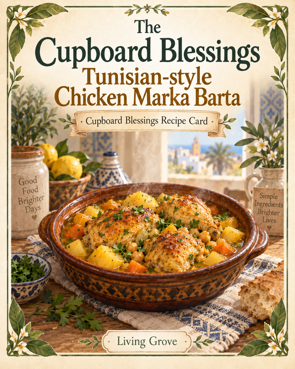 Cupboard Blessings: Tunisian-Style Chicken Marqa — Recipe Card