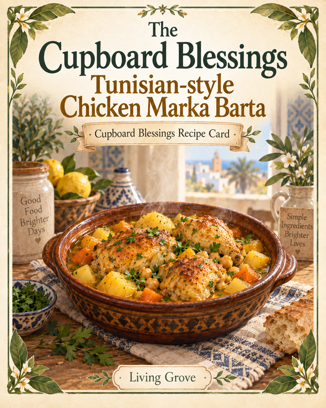 Cupboard Blessings: Tunisian-Style Chicken Marqa — Recipe Card