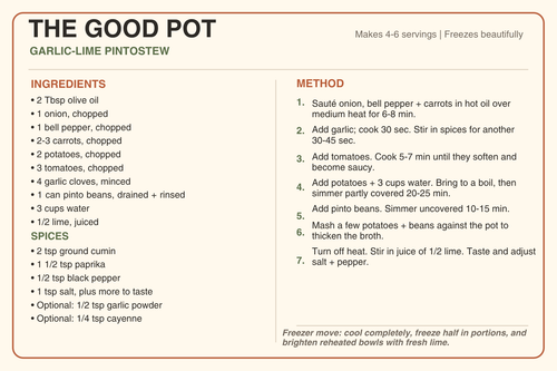 The Good Pot: Garlic-Lime Pot Roast Recipe
